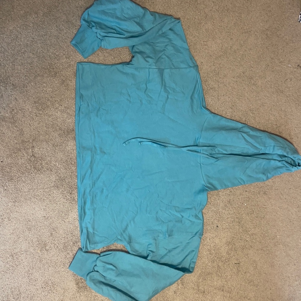 Cropped Teal Hoodie